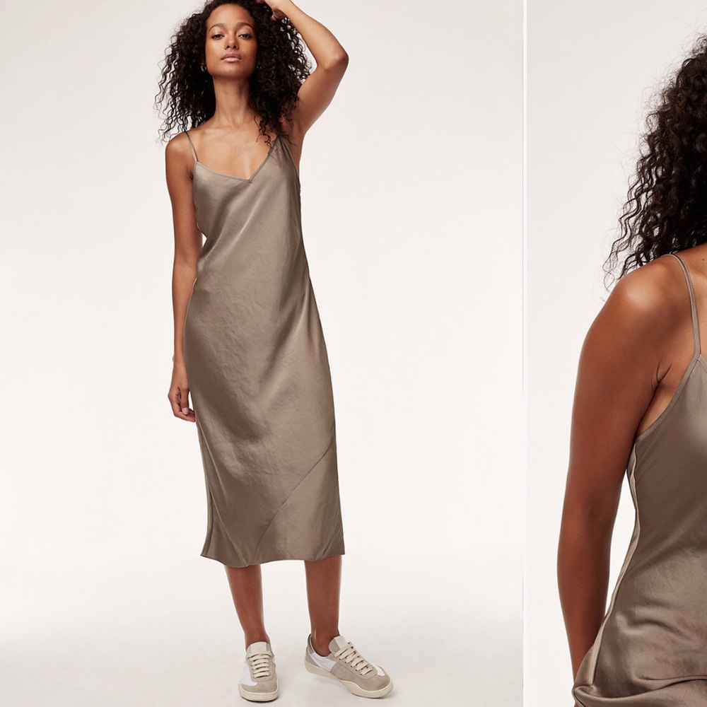 Aritzia Wilfred Christine Dress in Modern Taupe